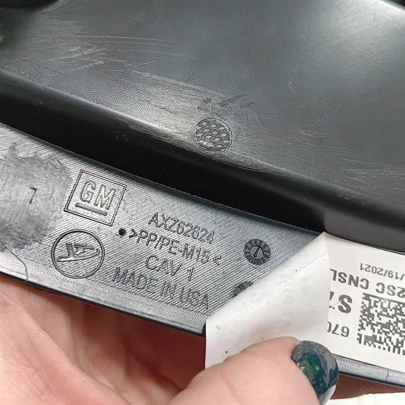 Chevy Malibu Center Console Rear End Cap Trim Cover  2019 2020 2021 2022 2023 20