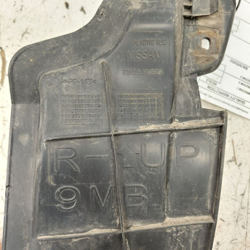 Nissan Versa Note Passenger Right Rear Bumper Closure Panel {788189MB0