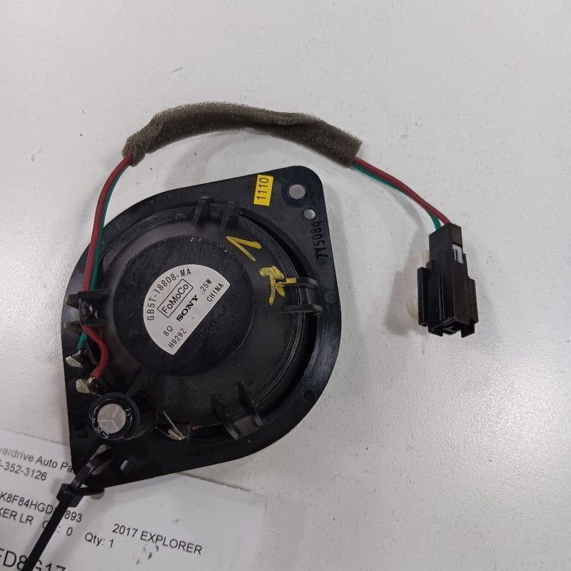 Ford Explorer Speaker Left Driver Rear  2016 2017 2018 2019 OEM