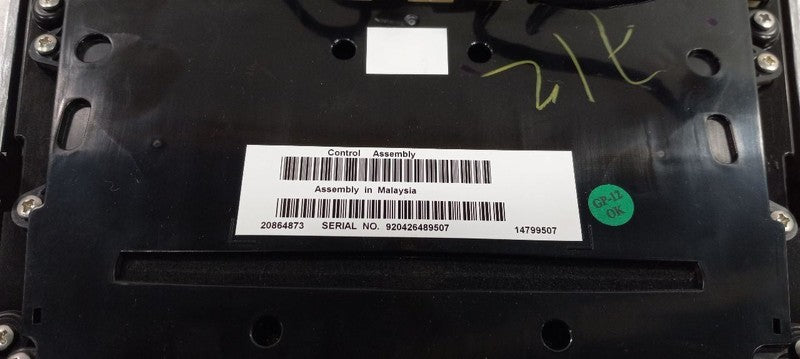 20864873 Audio Equipment Radio Control Panel Opt Uyz Fits 10-12 SRX