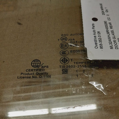 Left Rear Door Glass Window Hatchback Fits 14-15 17-24 Mitsubishi Mira