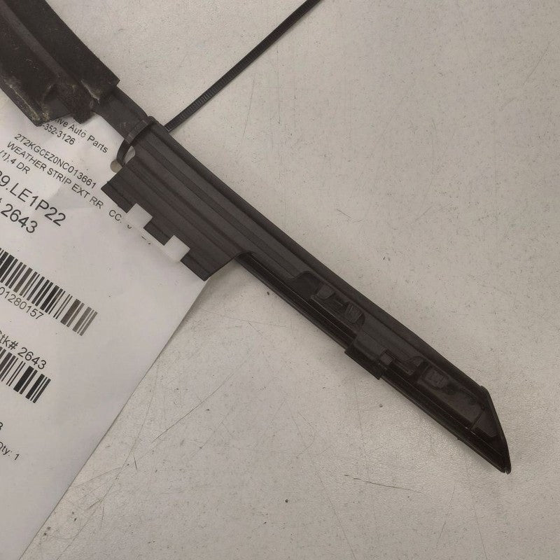 Lexus NX350 Door Glass Window Weather Strip Trim Rear Right Passenger 