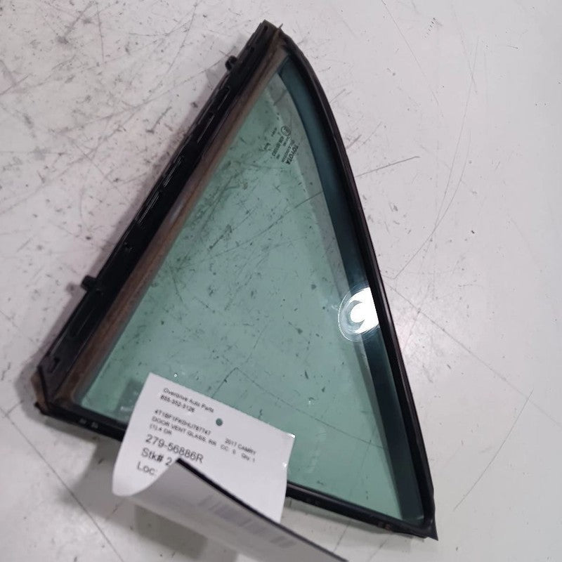 Passenger Right Rear Door Vent Window Glass Fits 15-17 CAMRY