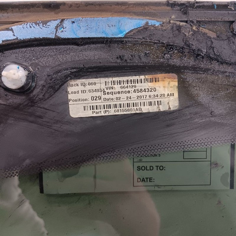 Passenger Quarter Glass Window Privacy Tint Black Trim 14-18 Jeep Cherokee