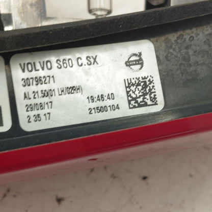 Driver Left Tail Light Brake Lamp Lid Mounted Fits 14-18 Volvo S60