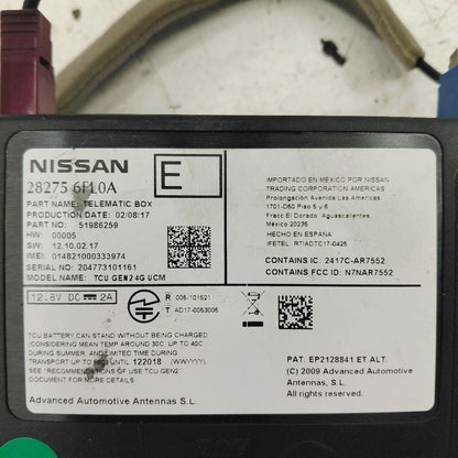 Nissan Maxima Telematics Control Module {282756FL0A} 2018 2017 2016 OE