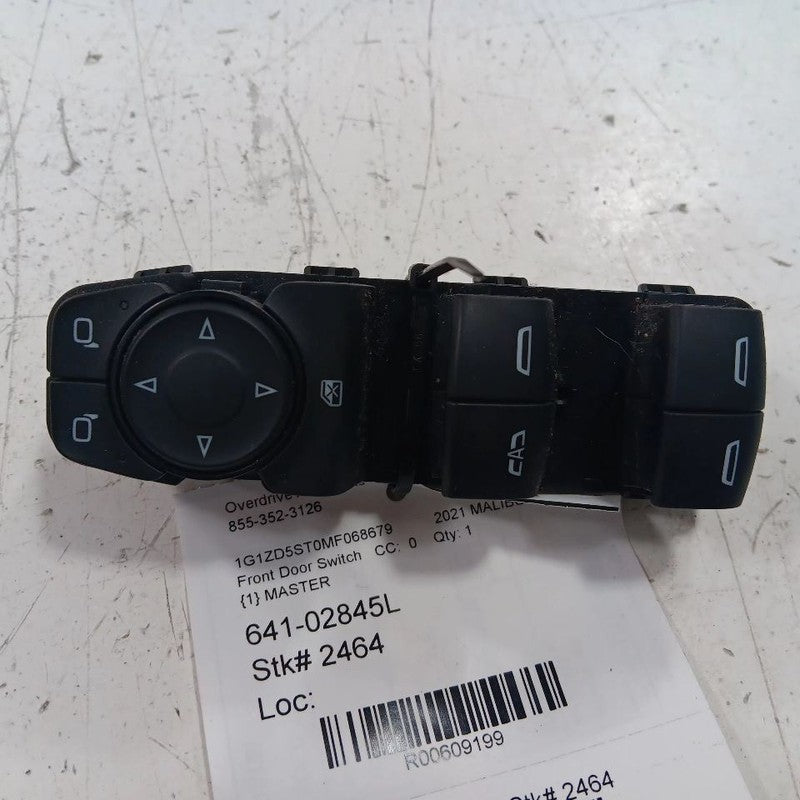 Driver Left Front Door Switch Mirror And Window Fits 16-20 Chevy Malib