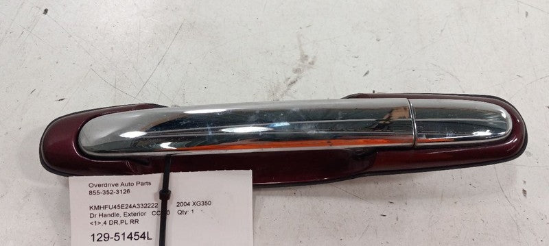 Driver Door Handle Exterior Assembly Rear Fits 01-05 XG SERIES