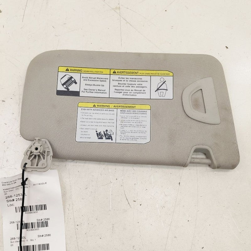 Driver Left Sun Visor Shade Without Illumination Fits 17 Nissan Rogue 