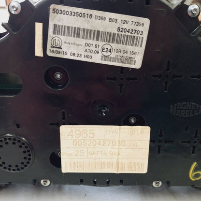 Speedometer 4 Door X Model Lounge Fits 16-17 FIAT 500 918148
