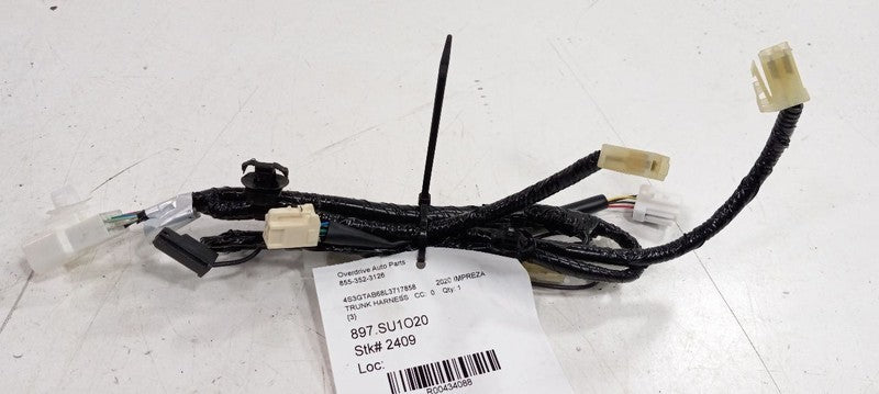 Subaru Impreza Rear Back Trunk Hatch Wire Wiring Harness 2020 2019 201