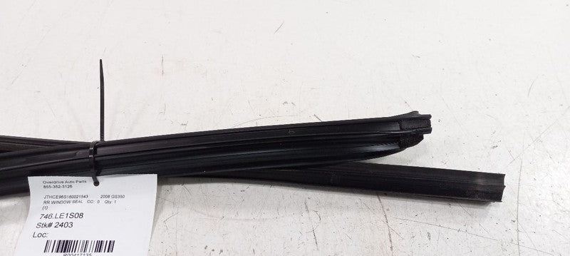 Lexus GS350 Door Glass Window Seal Rubber Right Passenger Rear Back 20