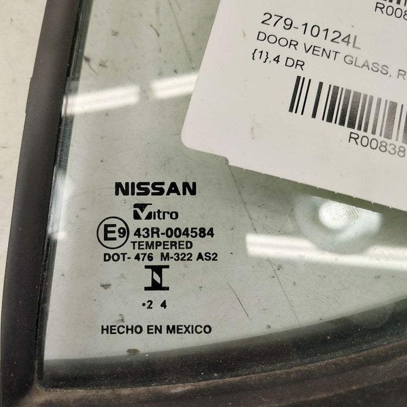 Left Rear Door Vent Glass Window Fits 20-24 Nissan Versa OEM