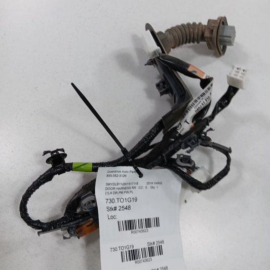 Toyota Yaris Door Harness Wire Wiring Right Passenger Rear  2020 2019 