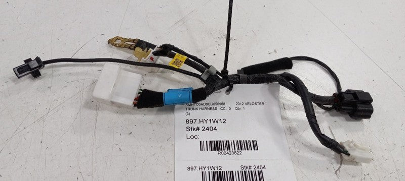 Hyundai Veloster Rear Back Trunk Lid Hatch Wire Wiring Harness 2012 20