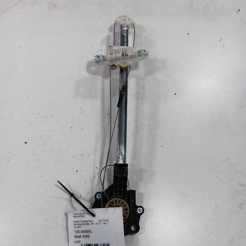 Left Rear Window Regulator Track Fits 16-21 Honda Civic OEM