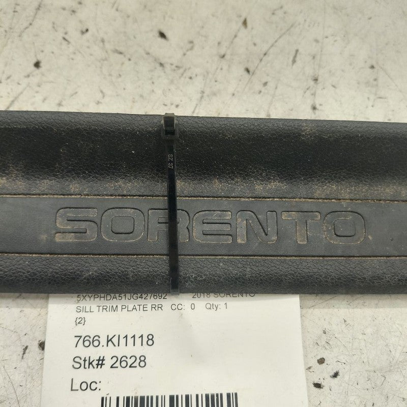 Kia Sorento Sill Trim Plate Door Jam Threshold Right Passenger Rear  2