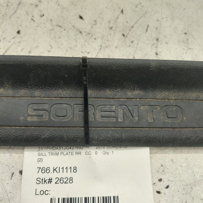 Kia Sorento Sill Trim Plate Door Jam Threshold Right Passenger Rear  2