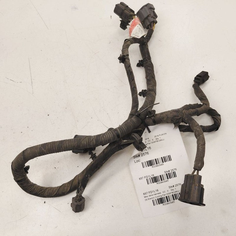 Ford Fusion Electric Cooling Fan Wire Harness {DG9T8C290JJ} 2016 2015 