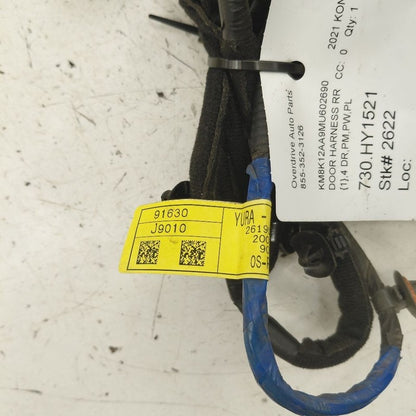 Hyundai Kona Door Harness Wire Wiring Right Passenger Rear  2021 2020 