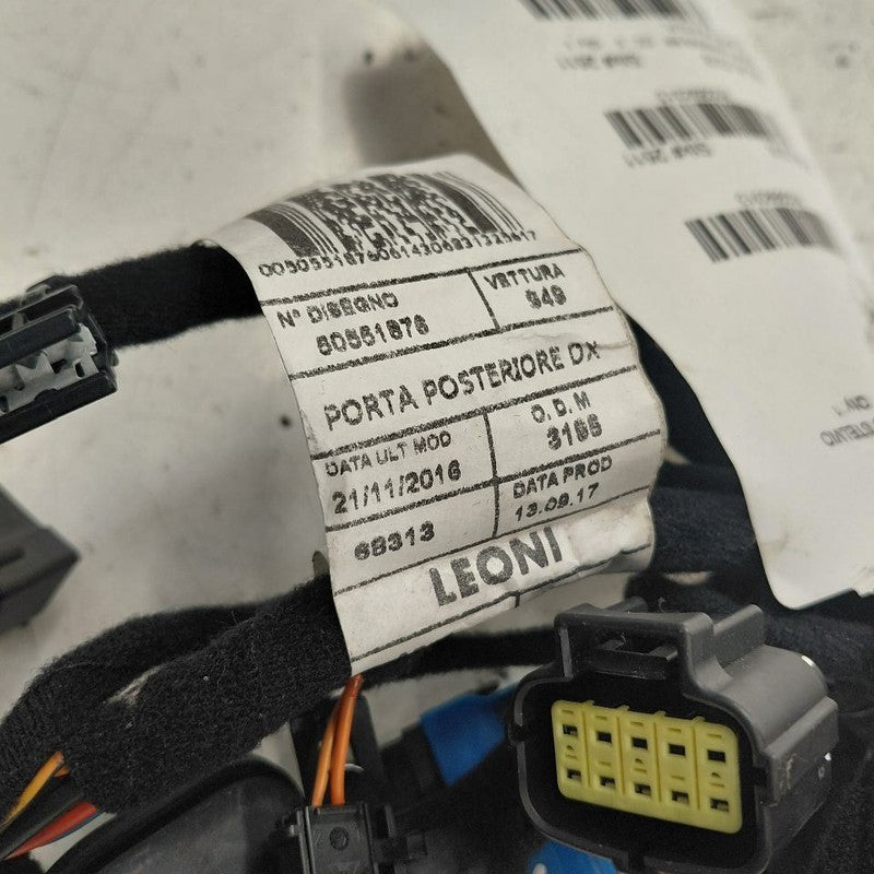 Alfa Romeo Stelvio Door Harness Wire Wiring Right Passenger Rear  2018