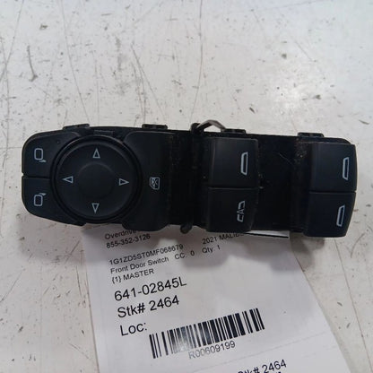 Driver Left Front Door Switch Mirror And Window Fits 16-20 Chevy Malib