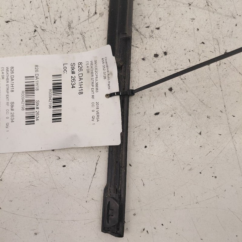 Nissan Versa Note Door Glass Window Weather Strip Front Right Passenge