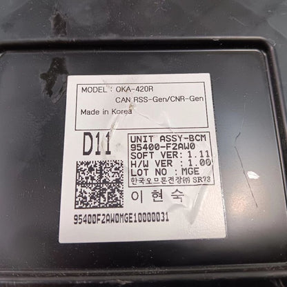 95400F2AW0 Body Control Module BCM Fits 17-18 Hyundai Elantra