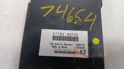 277604GF0D Temperature From 05/01/15 Fits 15 INFINITI Q50