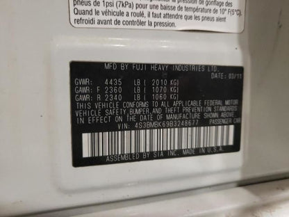 98221AJ08A Computer Control Module ID 98221AJ08A 11-12 Legacy