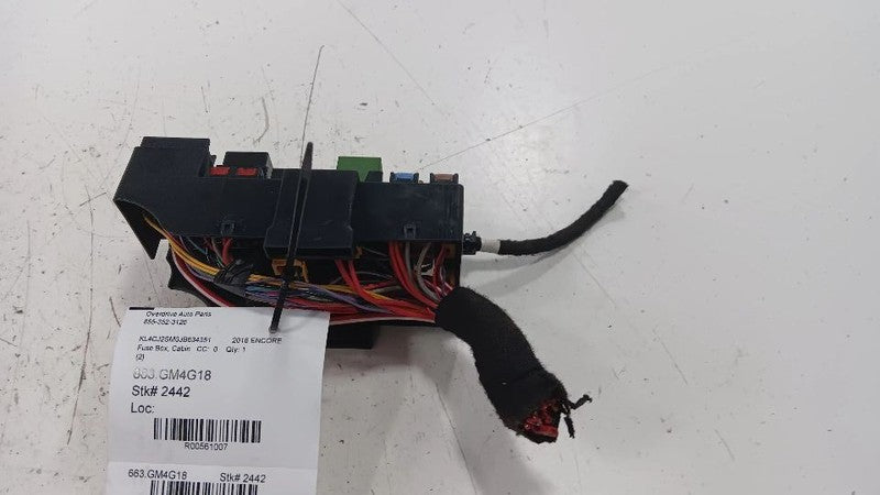 Buick Encore Cabin Fuse Box Interior Inner Under Dash  2016 2017 2018 