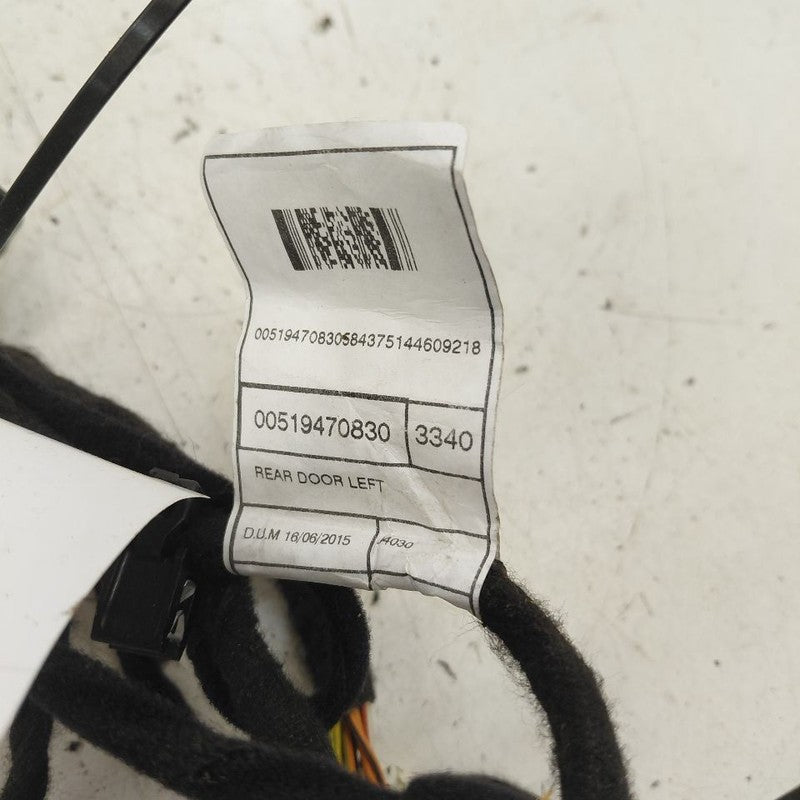 2018 Fiat 500 X Model Door Harness Wire Wiring Left Driver Rear