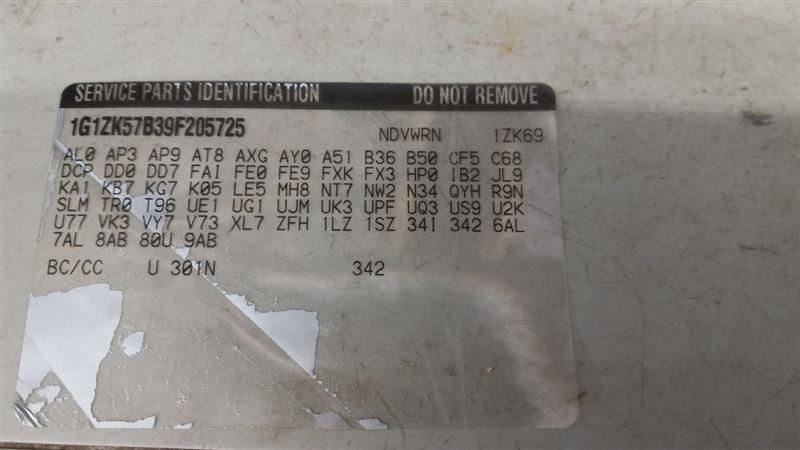 20942555 Audio Equipment Radio Satellite Receiver Opt U2K Fits 05-11 STS