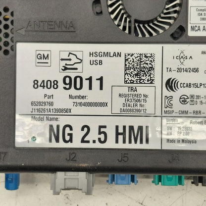 Human Machine Interface Control Module ID 84089011 Fits 16-17 MALIBU