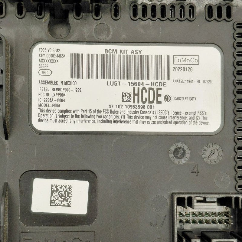 Ford Escape Cabin Fuse Box Interior Inner Under Dash  2022 2023 2024