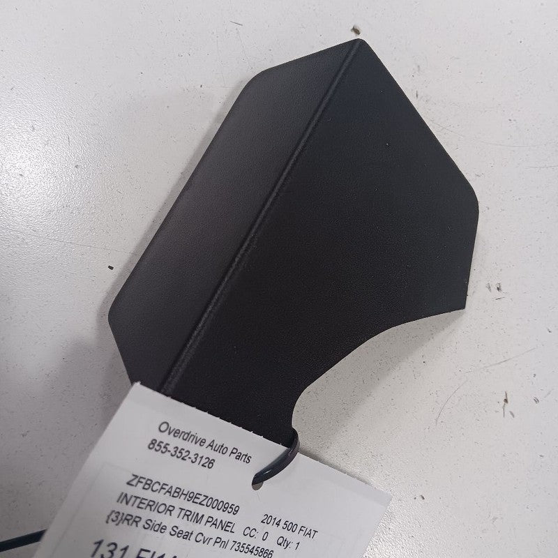 Fiat 500 Passenger Right Rear Side Seat Cover Panel {735545866} 2014 2