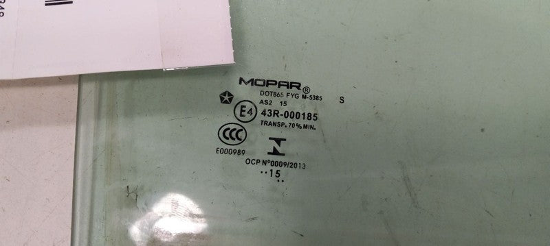 Passenger Right Rear Door Glass Window Sedan Fits 15-17 200 OEM