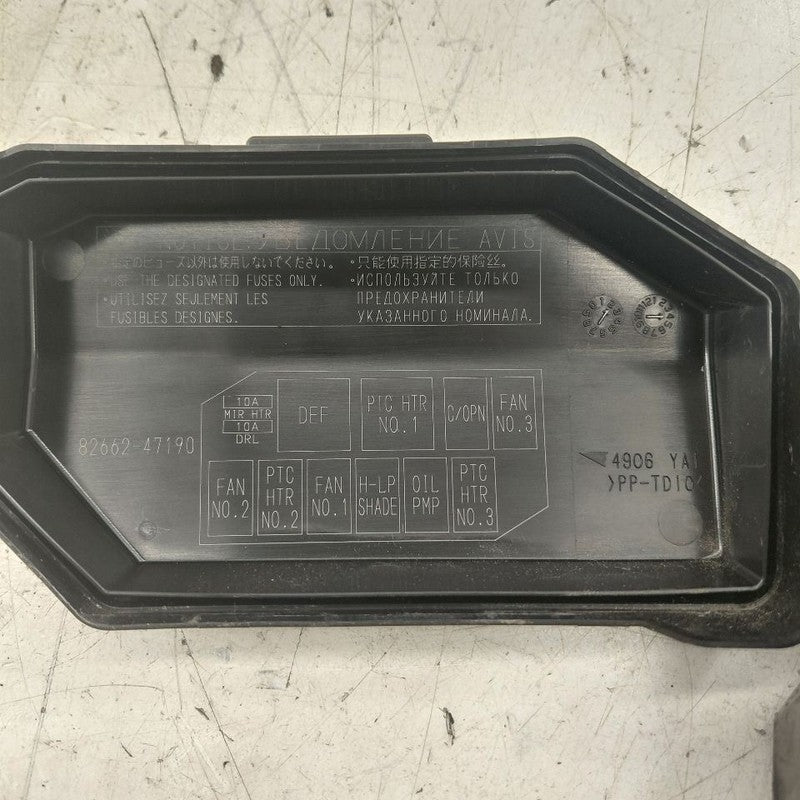 Passenger Right Fuse Box Engine VIN Fu 7th And 8th Digit 19-22 Toyota 