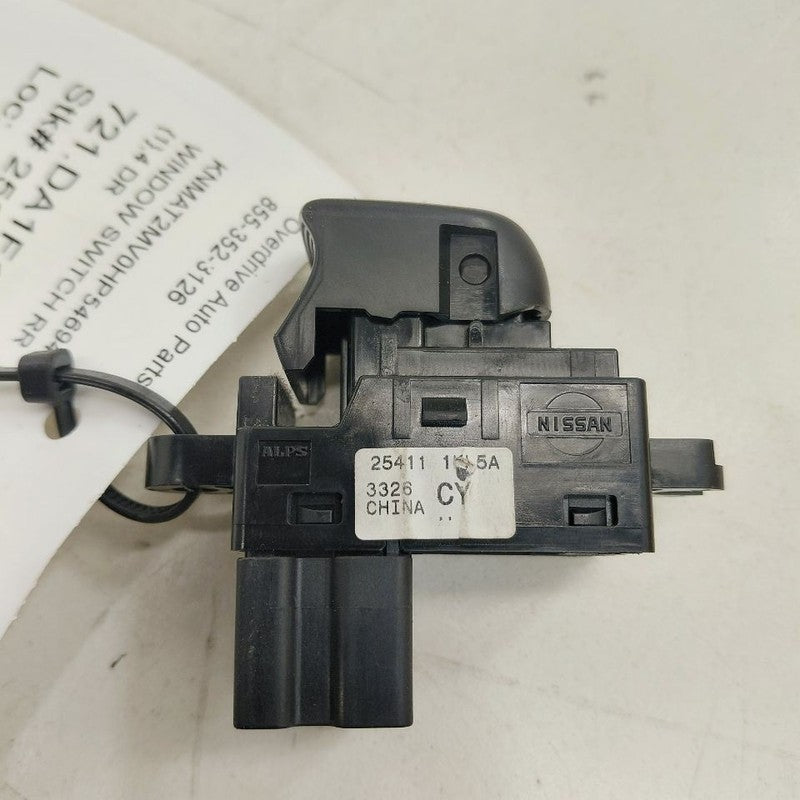Nissan Rogue Power Window Switch Right Passenger Rear  2017 2018 2019 