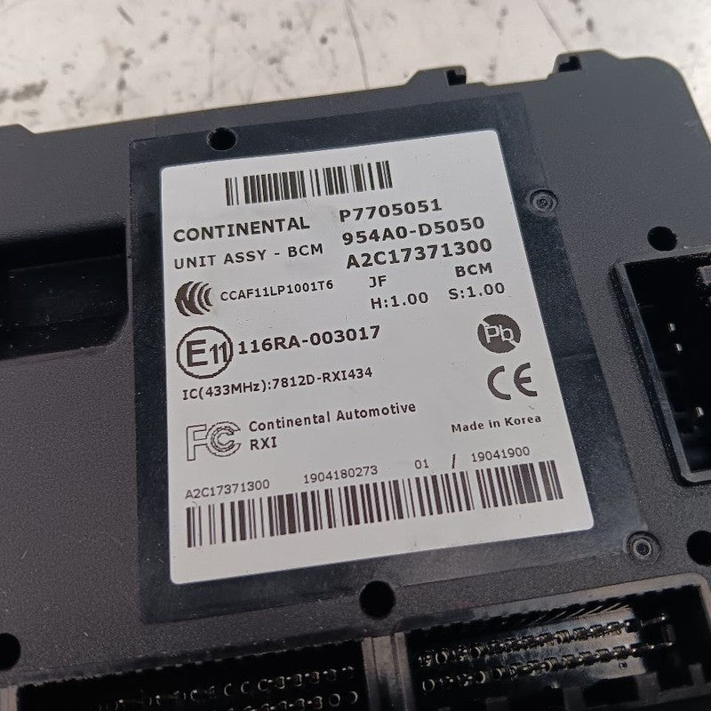 954A0D5050 Body Control Module BCM US Built Fits 19-20 Kia Optima 