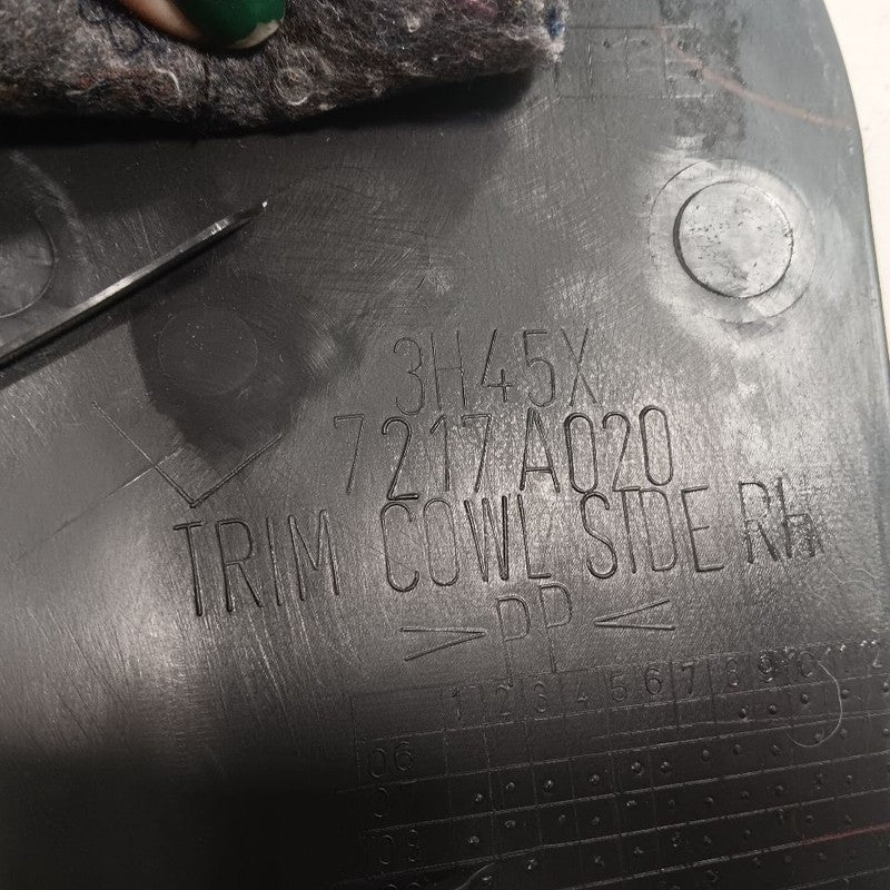 Outlander Sport Kick Panel Trim Right Passenger  2019 2020 2021 2022 O