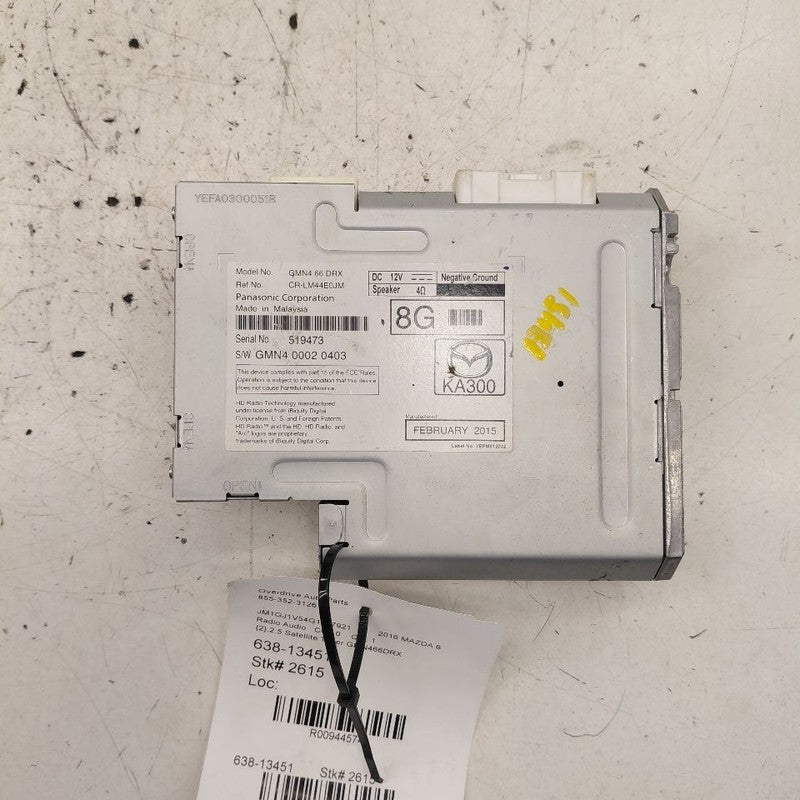 Audio Equipment Radio Satellite Tuner {GMN466DRX} Fits 16-17 Mazda