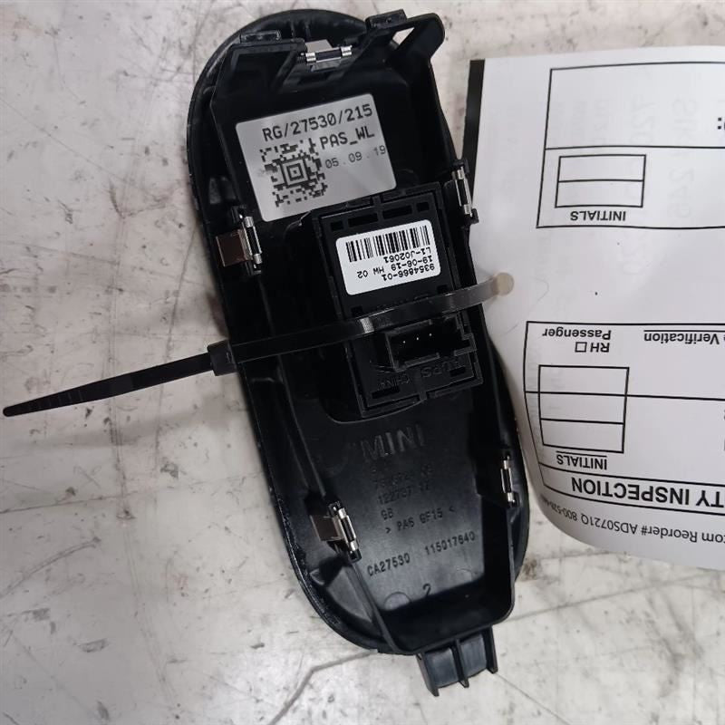Mini Cooper Power Window Switch Right Passenger Front  2016 2017 2018 