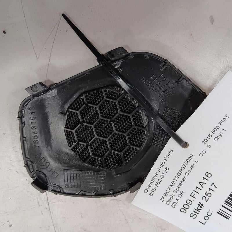 FIAT 500 Dash Speaker Cover Left Driver Side 2017 2016 OEM