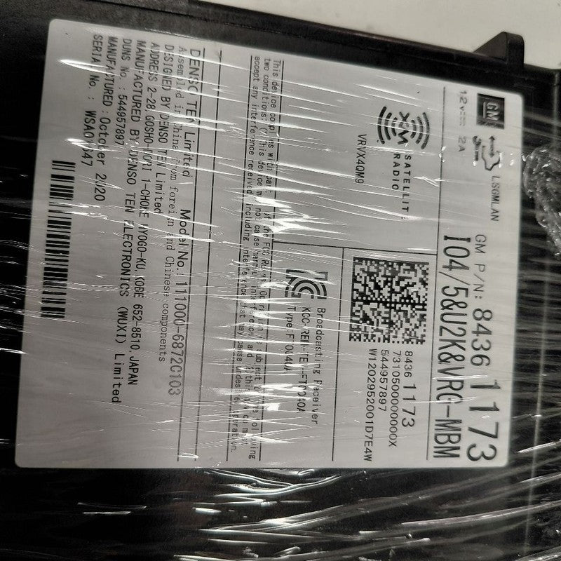 Audio Equipment Radio Receiver ID 84361173 Fits 18-21 Chevy Camaro