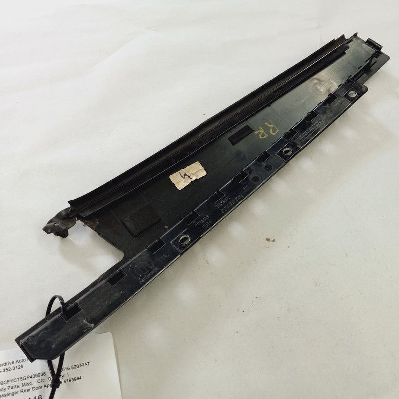 Fiat 500 X Model   Passenger Right Rear Door Applique {51939945} 2016 