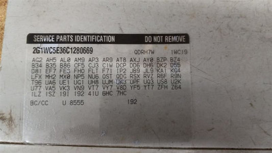 Chevy Impala Door Glass Window Seal Rubber Left Driver Front 2012 2013 2014 2015