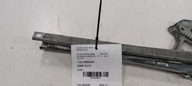 Passenger Rear Right Window Regulator Track Fits 14-19 INFINITI Q50 OE