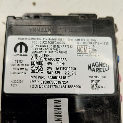 Communication Telematics Control Module Fits 22-24 Jeep Compass OEM