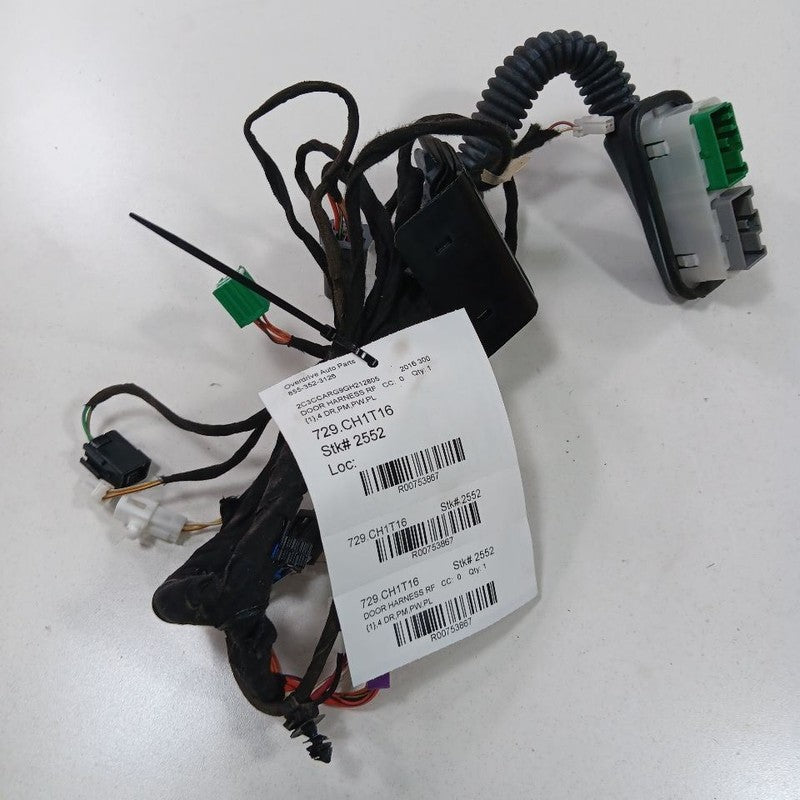 Chrysler 300 Door Harness Wire Wiring Right Passenger Front  2015 2016